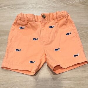 Vineyard Vines Peach Shorts with Whale Detail kids size 4t